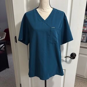 Jaanuu Teal V-Neck Scrub Top